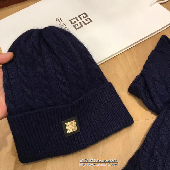 GIVENCHY紀梵希 休閒時尚百搭 原單帽子圍巾套裝 LLWJ5632